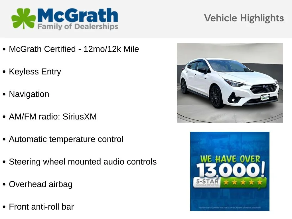 Used 2024 White Subaru 2.5RS image 6