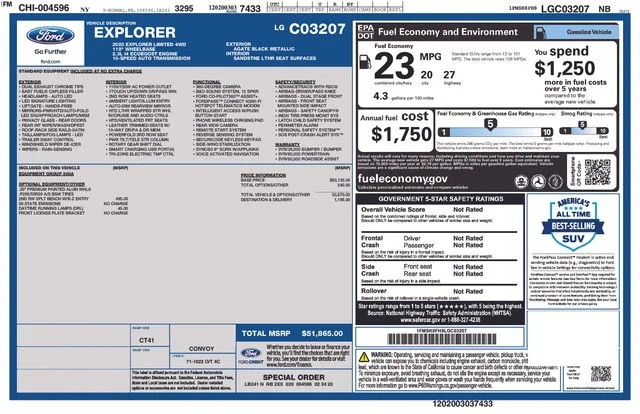 Used 2020 Black Ford Limited image 13