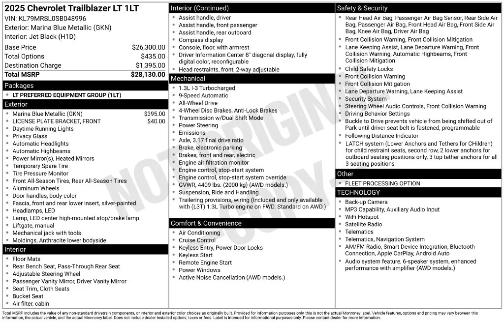 Certified Used 2025 Blue Chevrolet LT image 13