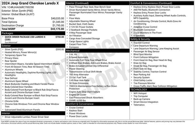 Used 2024 Silver Jeep Laredo X image 28