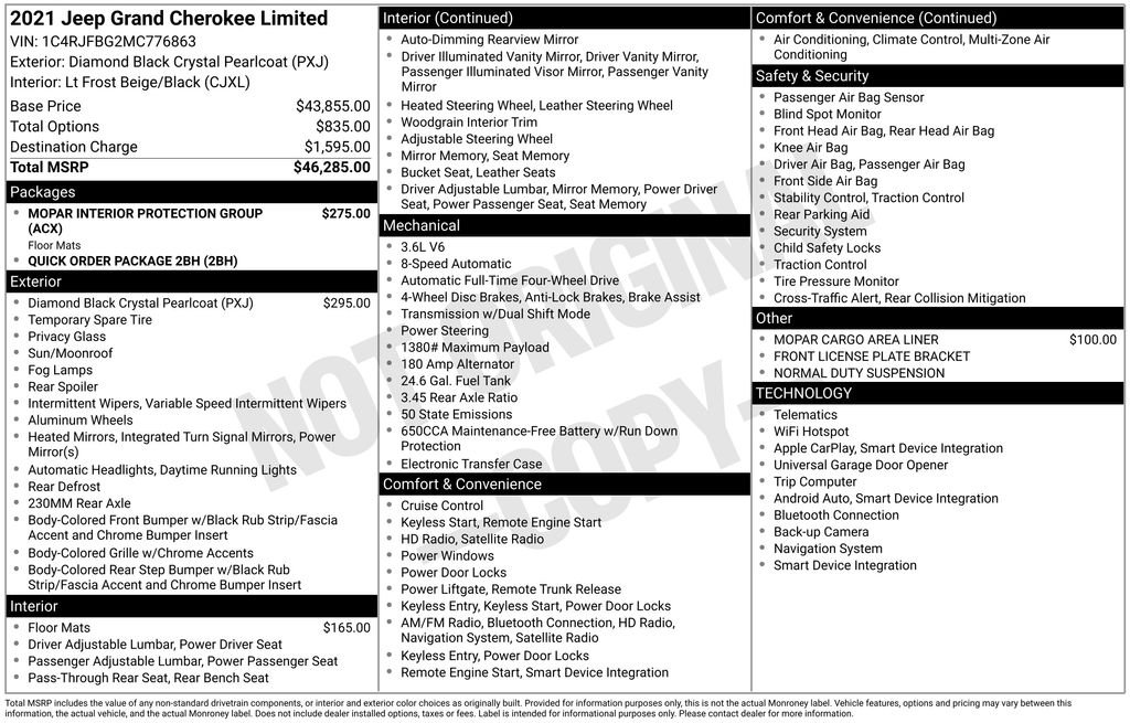 Used 2021 Black Jeep Limited image 35