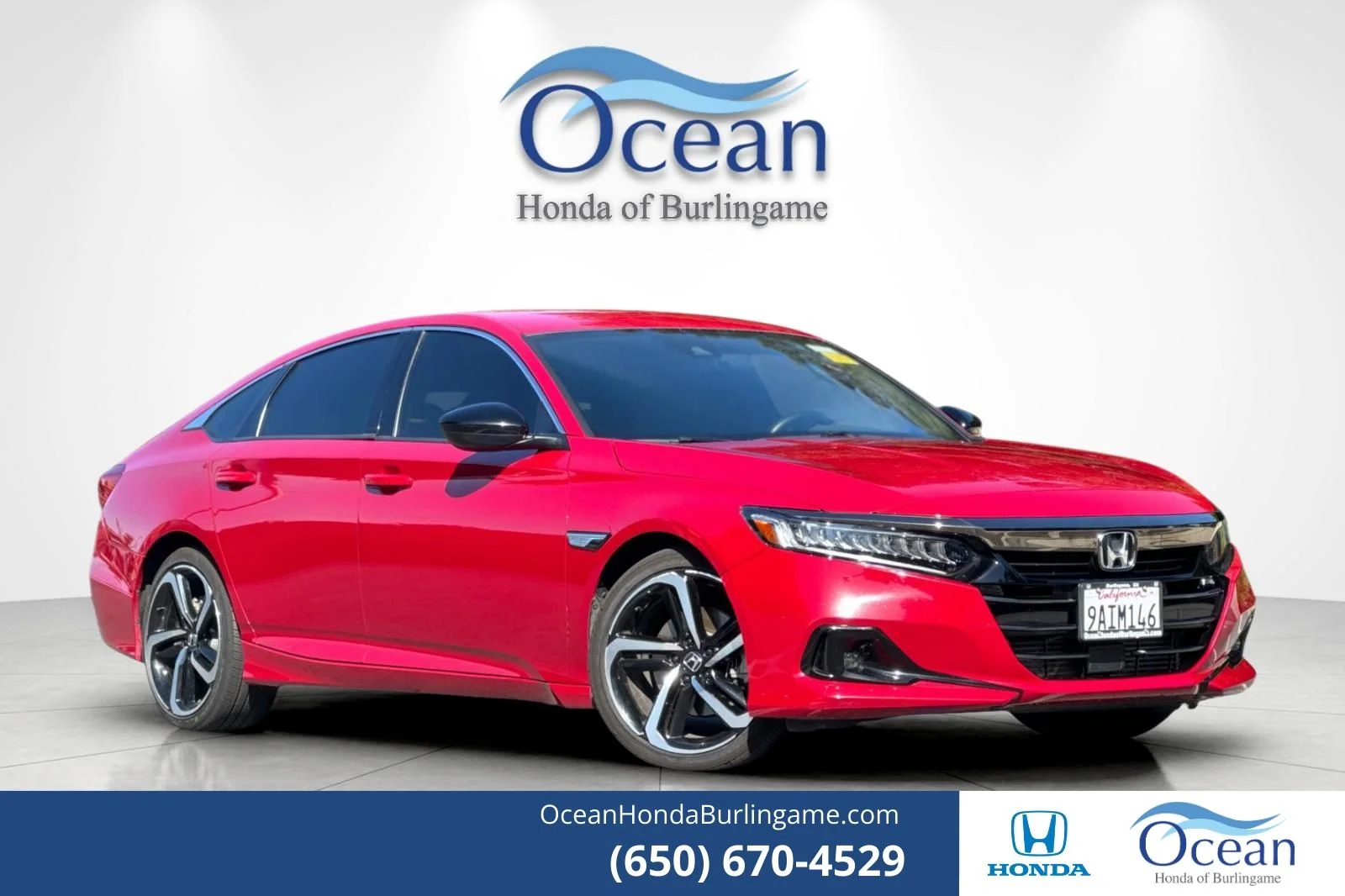 Certified Used 2022 San Marino Red Honda Sport image 1