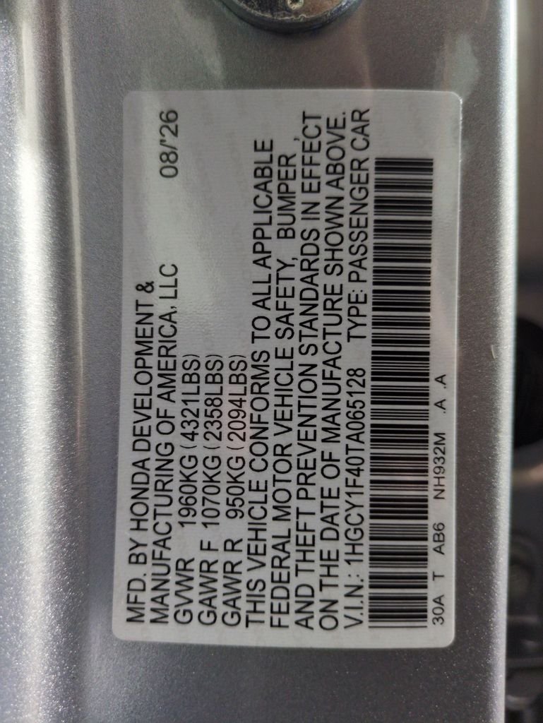 New 2026 Solar Silver Metallic Honda SE image 29