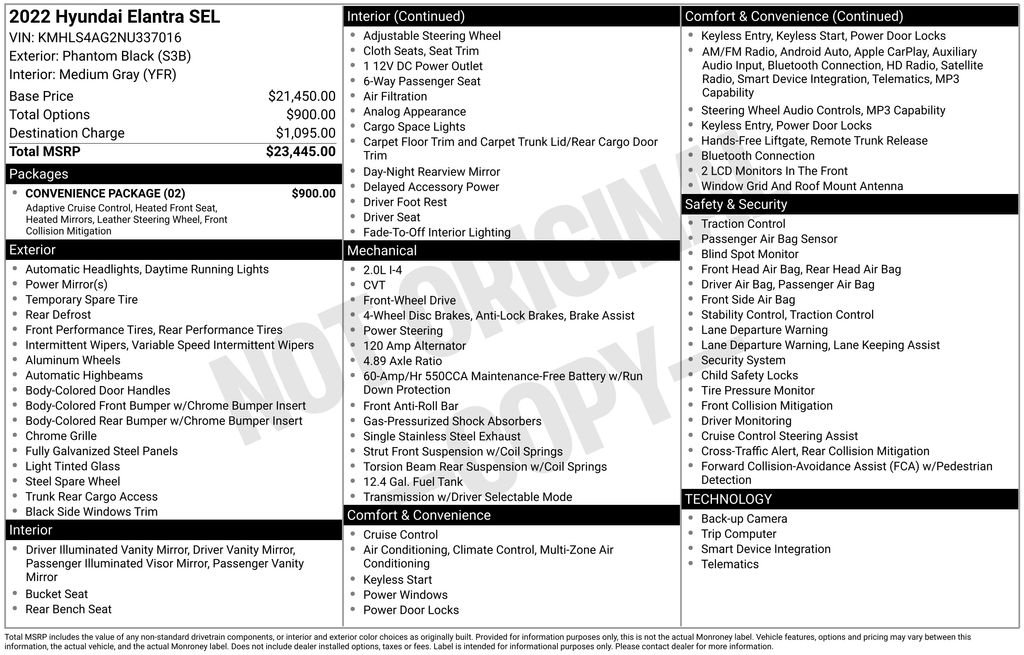 Certified Used 2022 Black Hyundai SEL image 3