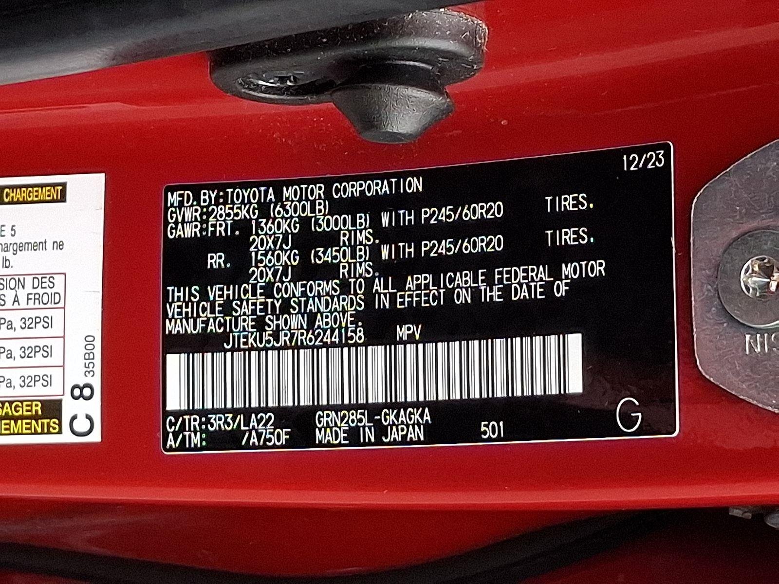 Used 2024 Barcelona Red Metallic Toyota Limited image 29