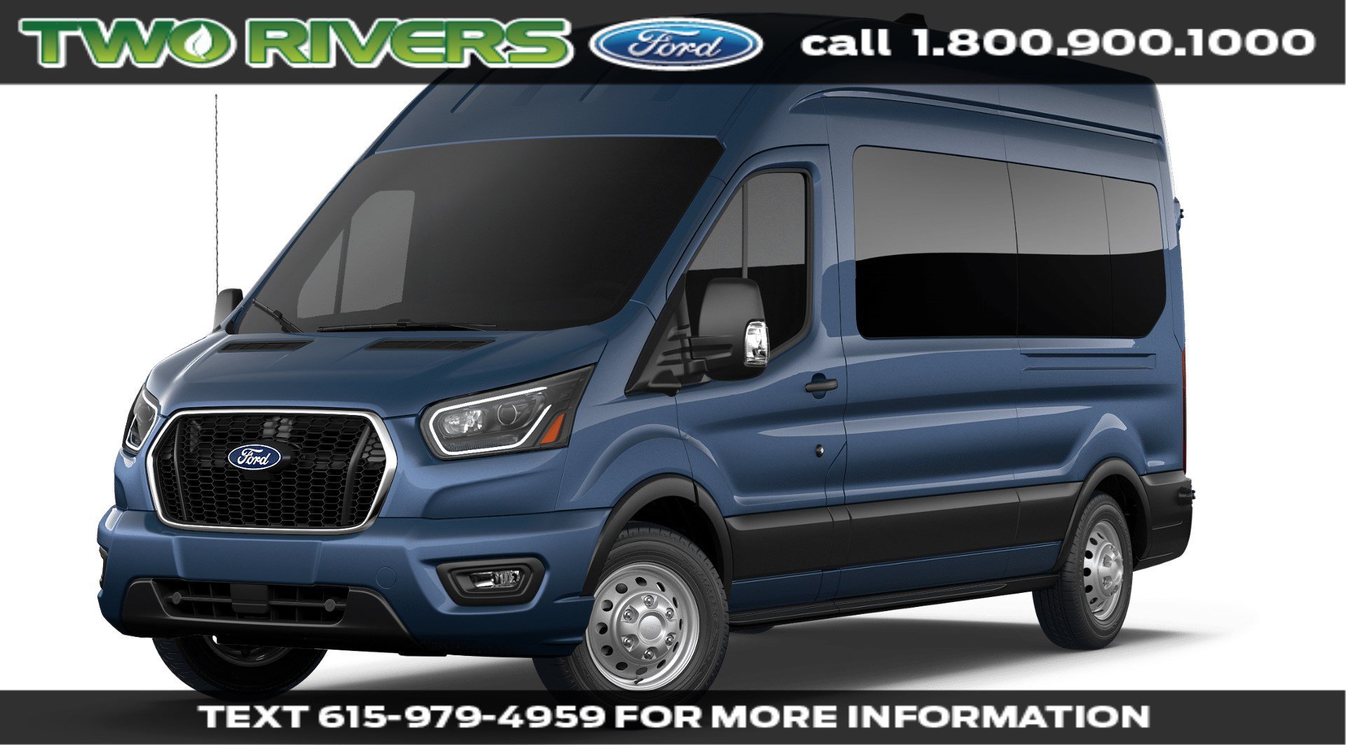New 2026 Blue Metallic Ford Passenger Van XLT image 1