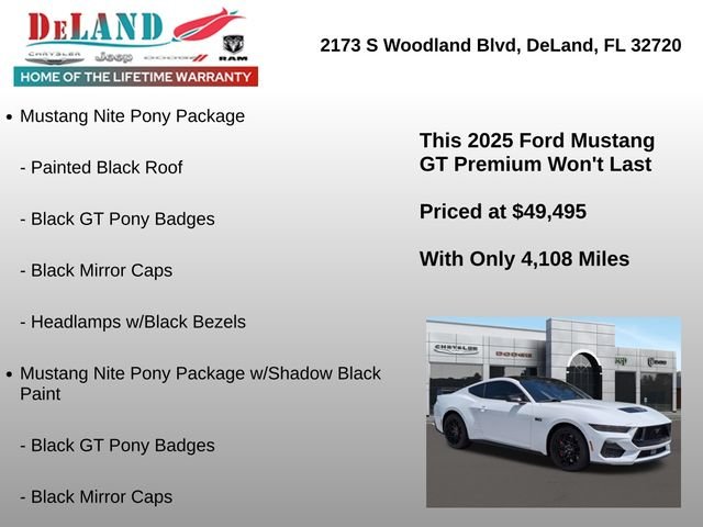 Used 2025 White Ford GT Premium image 6