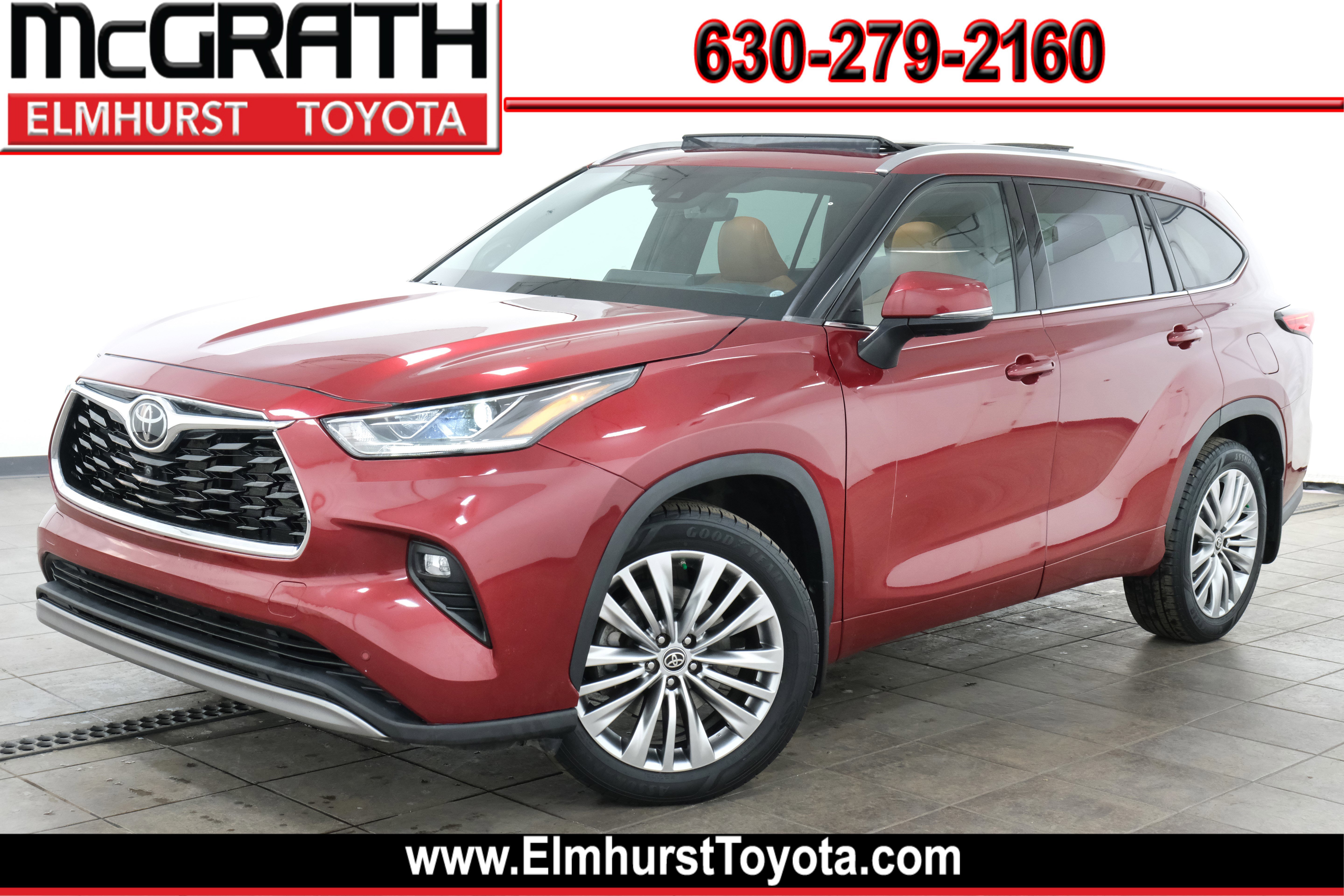 Red (Ruby Flare Pearl) 2022 Toyota Highlander Platinum AWD SUV / Crossover All-Wheel Drive 8-Speed Automatic