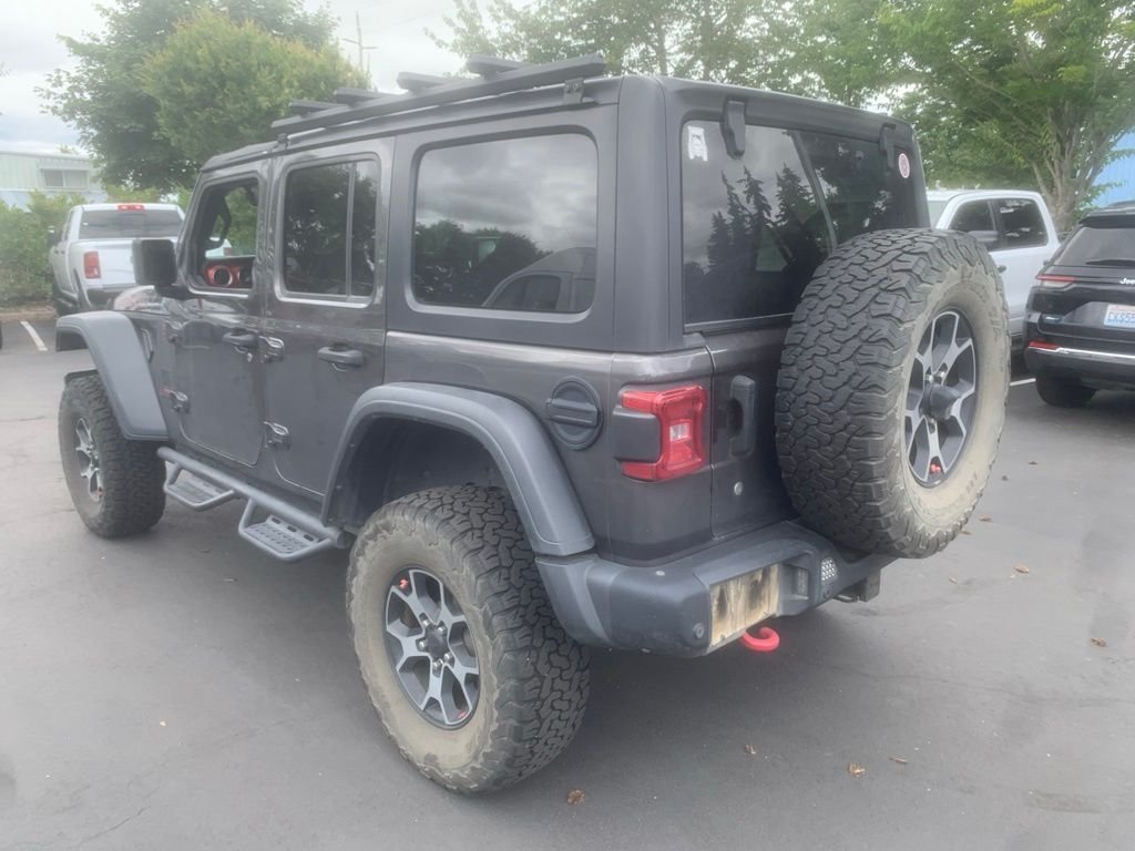 Used 2019 Granite Crystal Metallic Clearcoat Jeep Unlimited Rubicon image 2