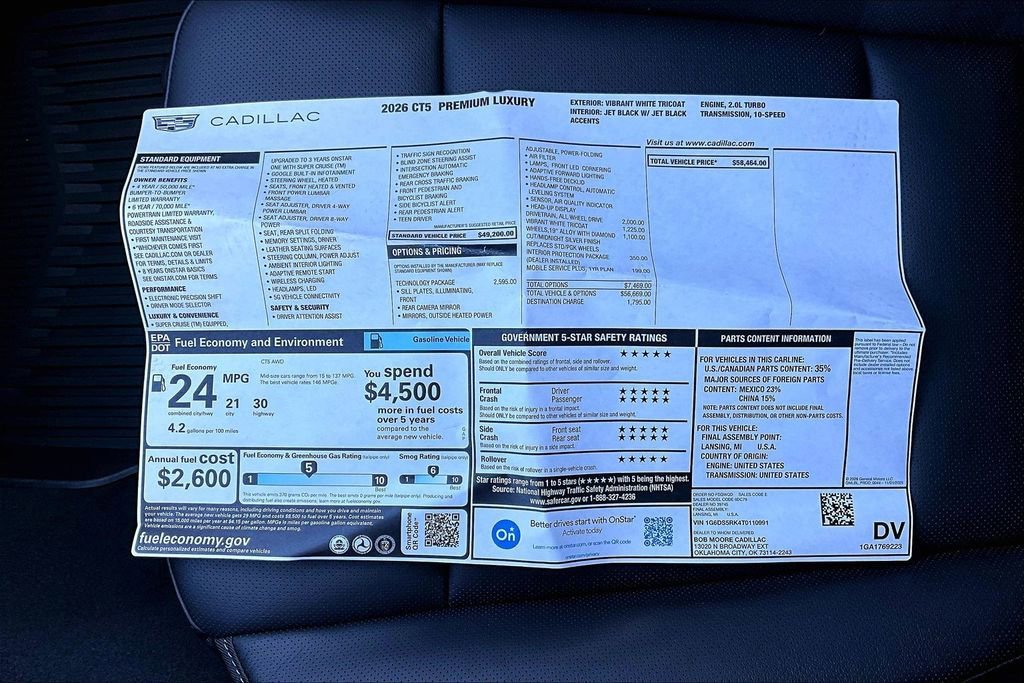 2026 Cadillac CT5 Premium Luxury - Photo 14
