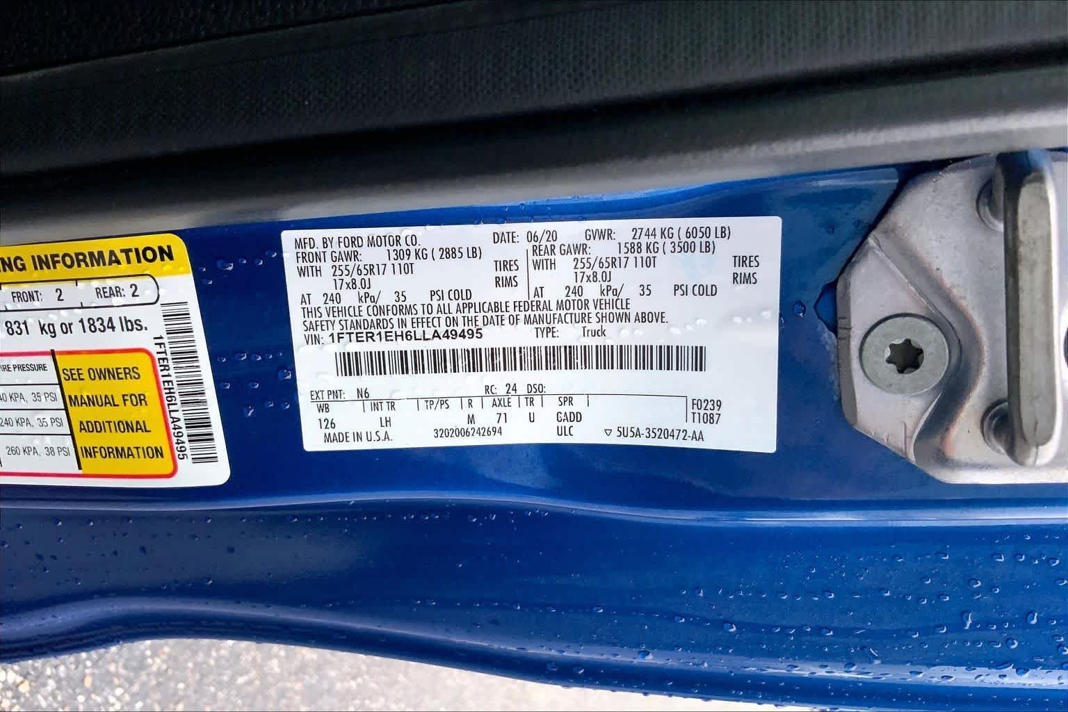Used 2020 Lightning Blue Metallic Ford XLT image 29