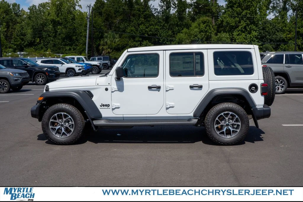 New 2026 Bright White Clear-Coat Exterior Paint Jeep Sport S image 3