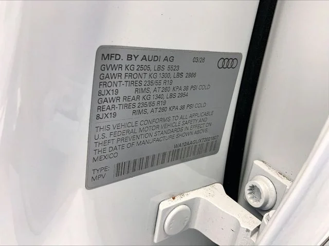 New 2026 White Audi 2.0T Premium Plus image 8