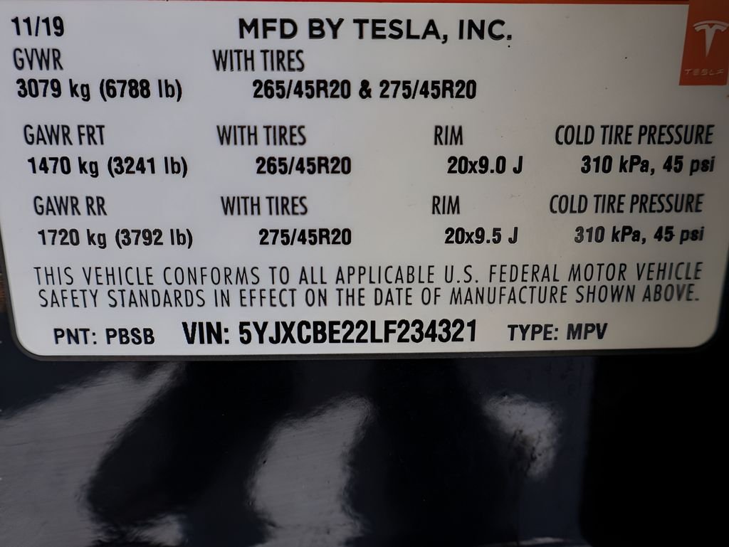 Used 2020 Solid Black Tesla Long Range image 37