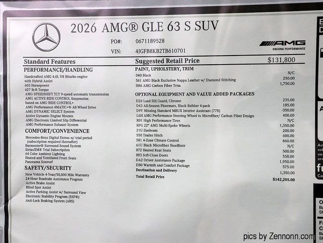 New 2026 Black Mercedes-Benz AMG® GLE 63 S 4MATIC+ SUV image 31