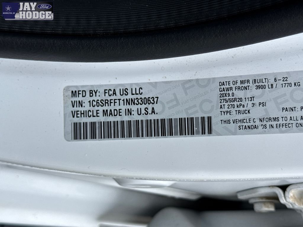 Used 2022 White Ram Big Horn/Lone Star image 27