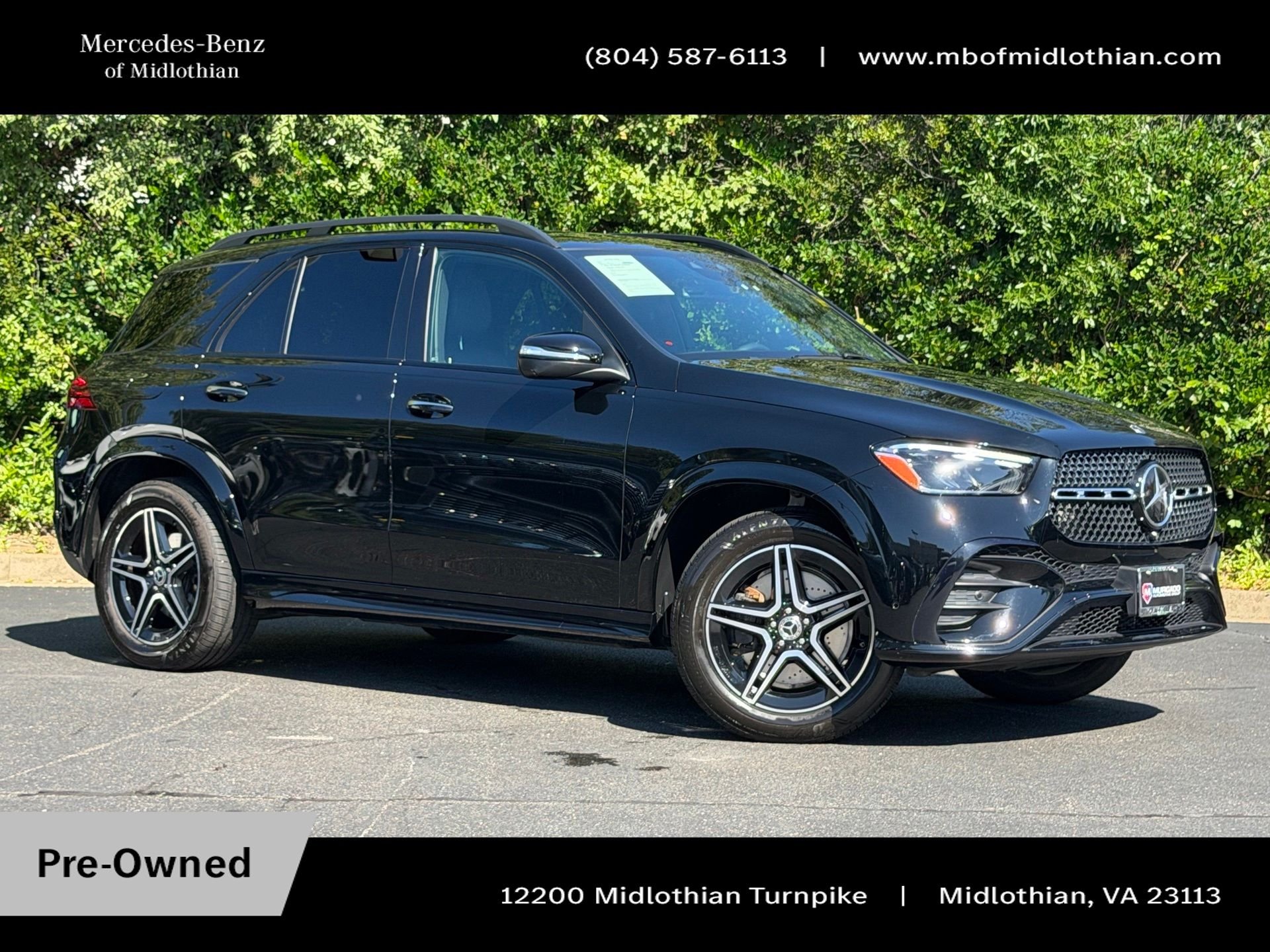 Certified Used 2025 Black Mercedes-Benz GLE 450e image 1