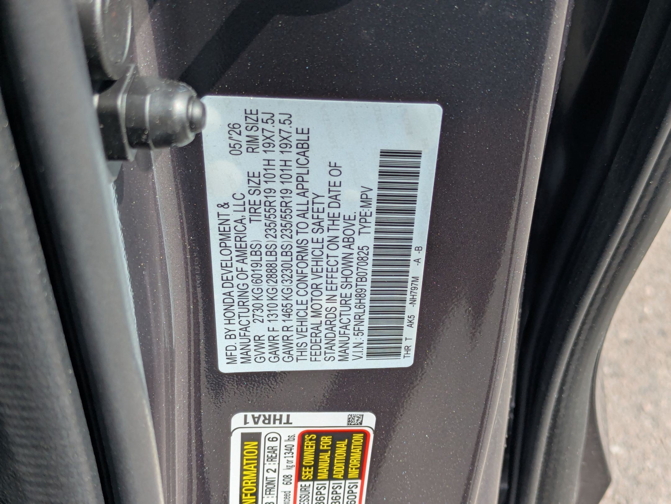 New 2026 Modern Steel Metallic Honda Touring image 17