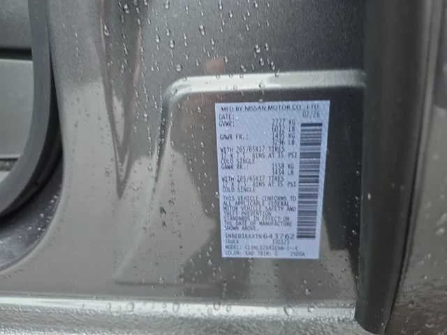 New 2026 Gun Metallic Nissan SV image 16