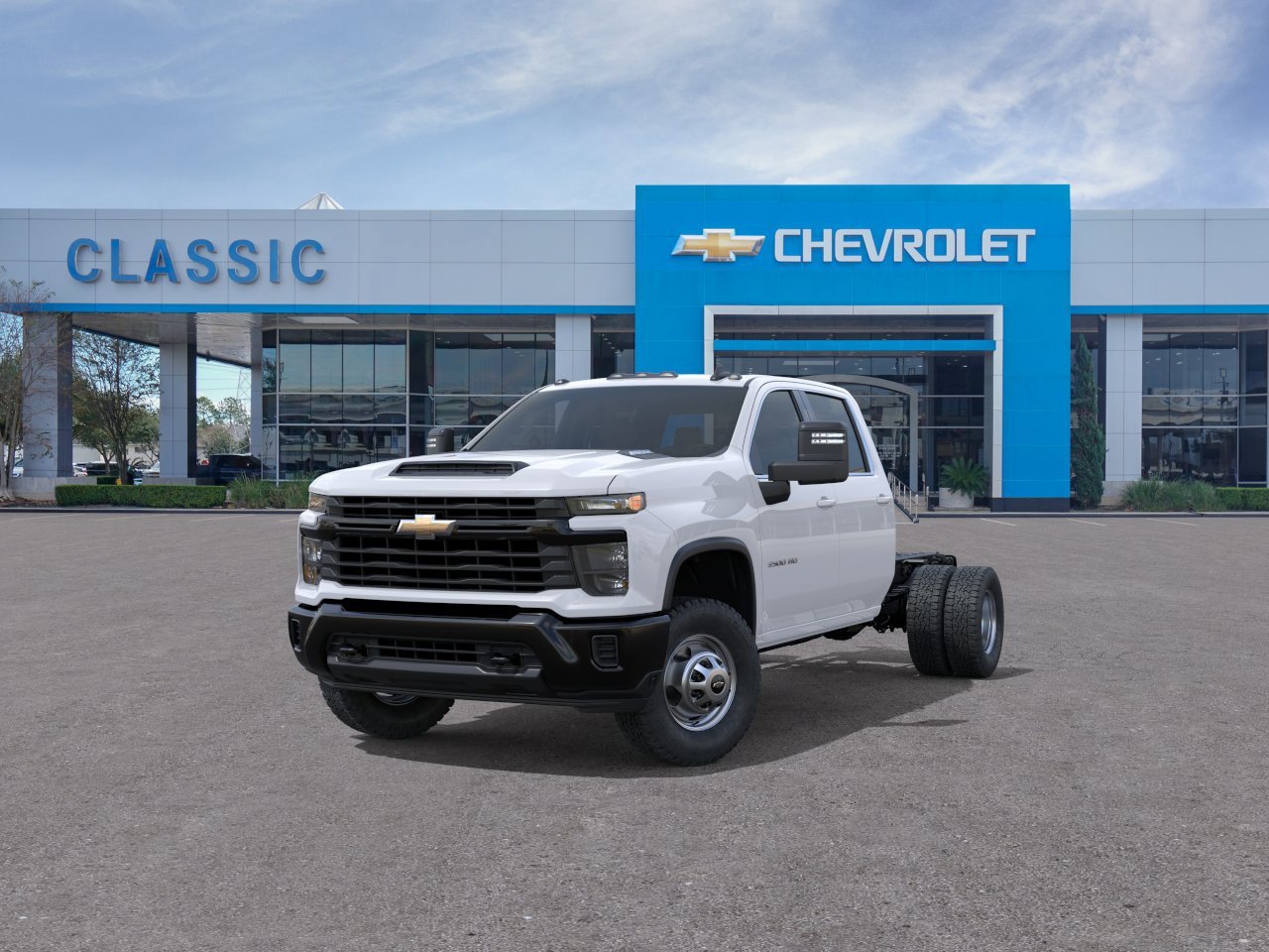 2026 Chevrolet Silverado 3500 HD Chassis Cab Work Truck White at Classic Elite Chevrolet Sugar Land