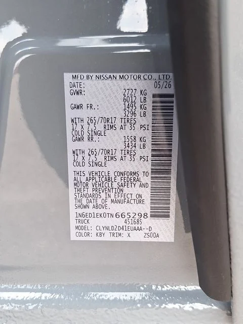 New 2026 Boulder Gray Pearl Nissan Crew Cab PRO-4X® image 29