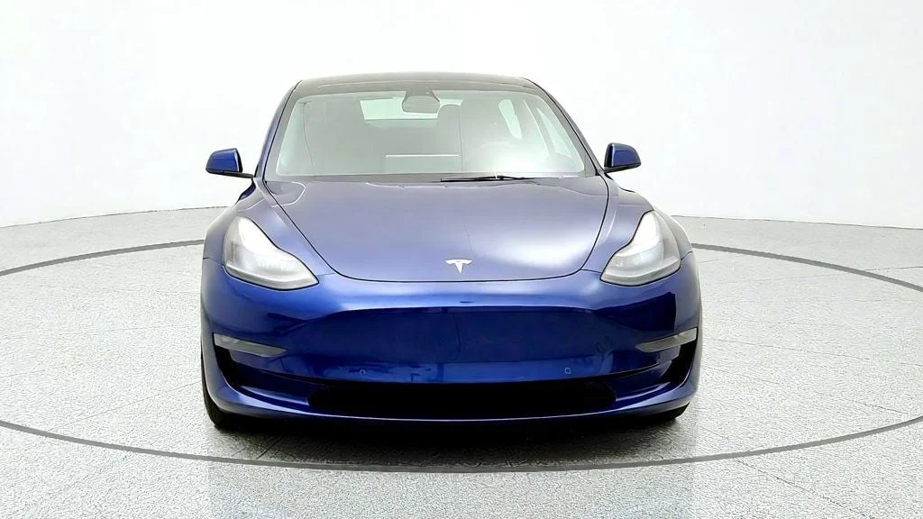 Used 2022 Deep Blue Metallic Tesla Performance AWD image 2