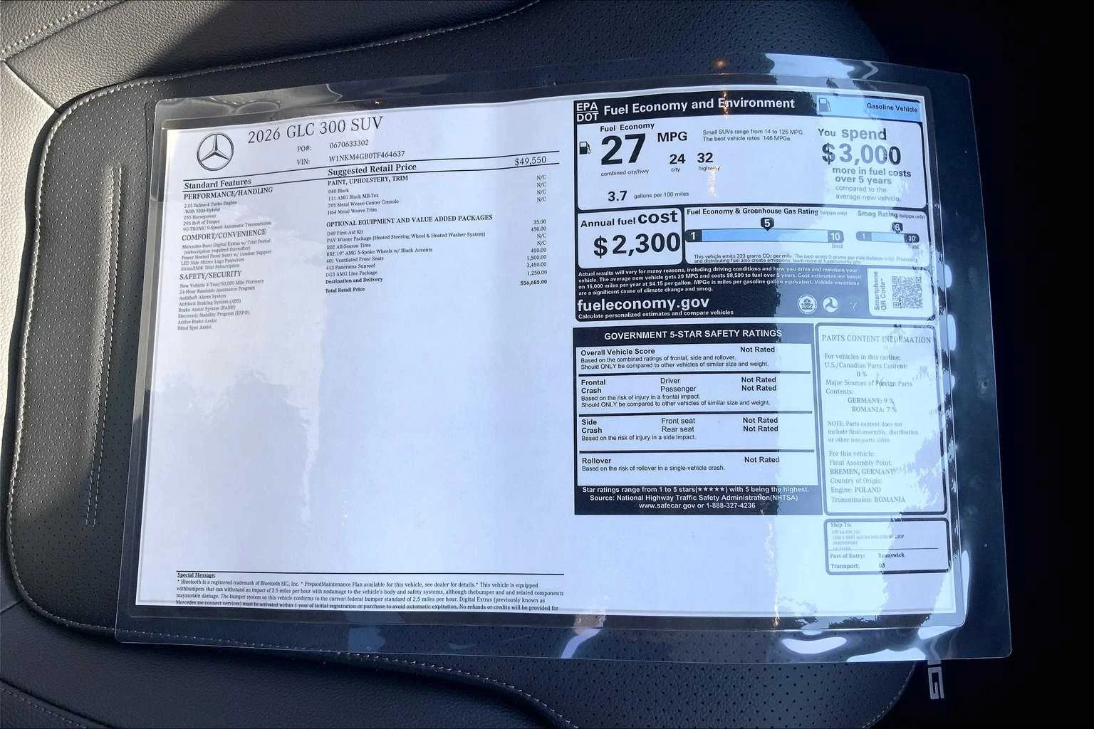New 2026 Black Mercedes-Benz GLC 300 image 16
