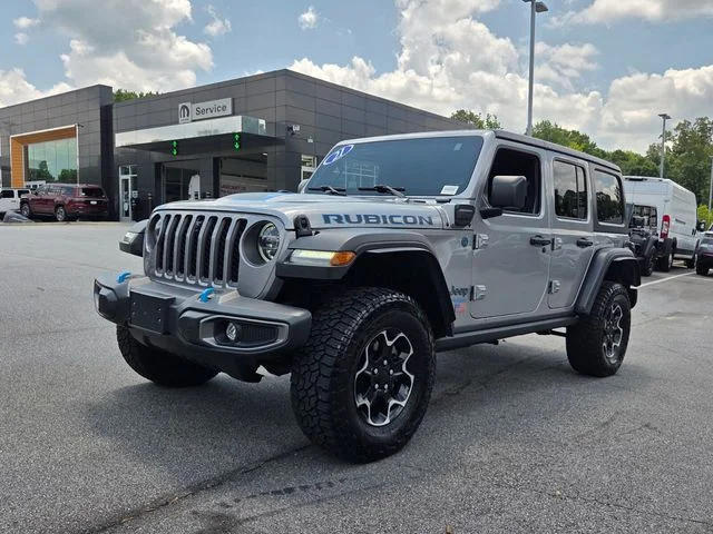 Used 2021 Silver Jeep Unlimited Rubicon 4xe image 3