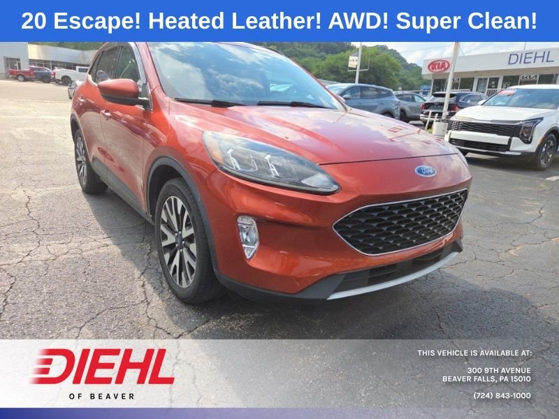 Used 2020 Orange Ford SEL image 1