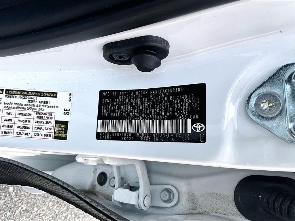 Used 2025 White Toyota LE image 36