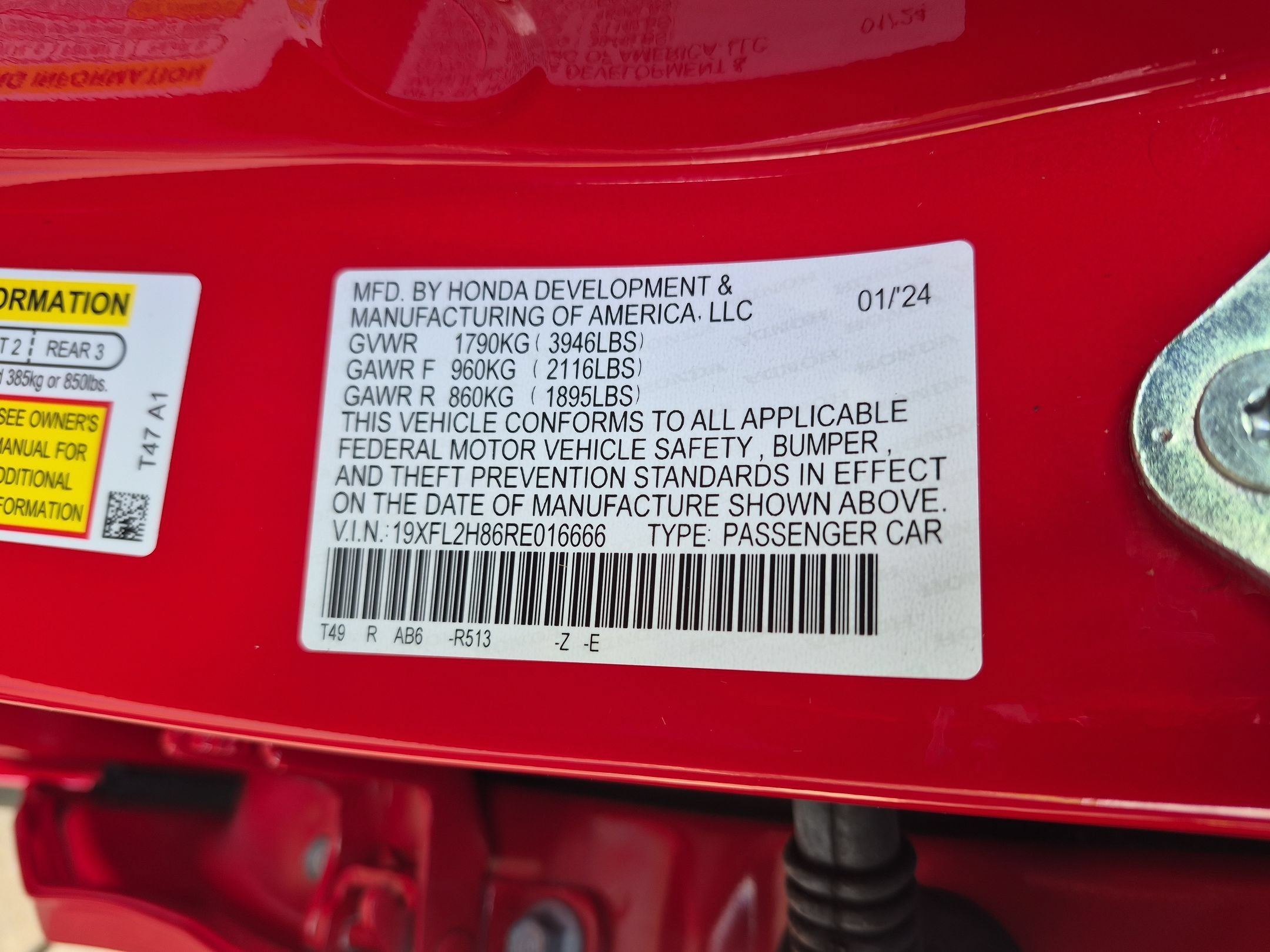 Certified Used 2024 Rallye Red Honda Sport image 32