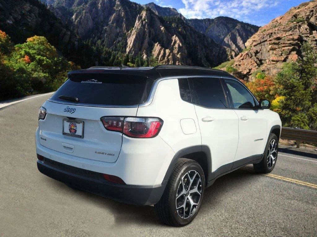 Used 2025 Bright White Clearcoat Jeep Limited image 3