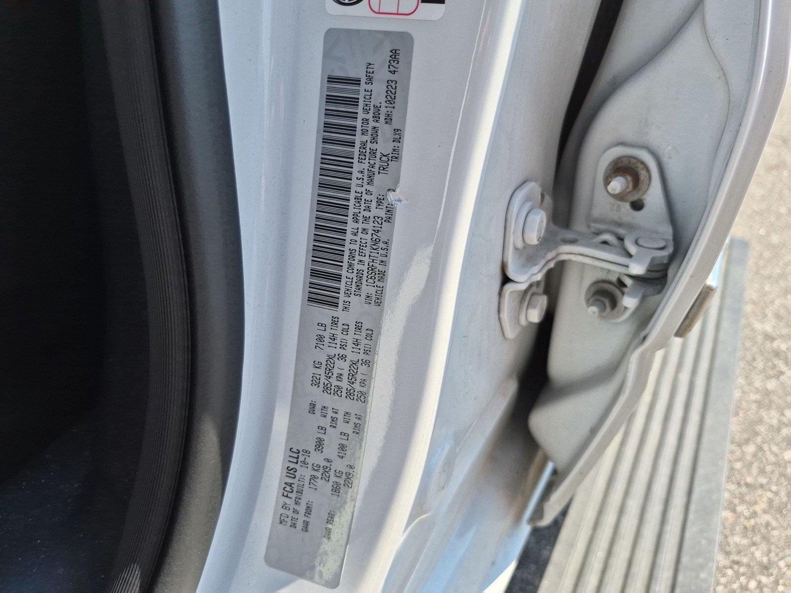 Used 2019 Ivory White Tri-Coat Pearlcoat Ram Limited image 42