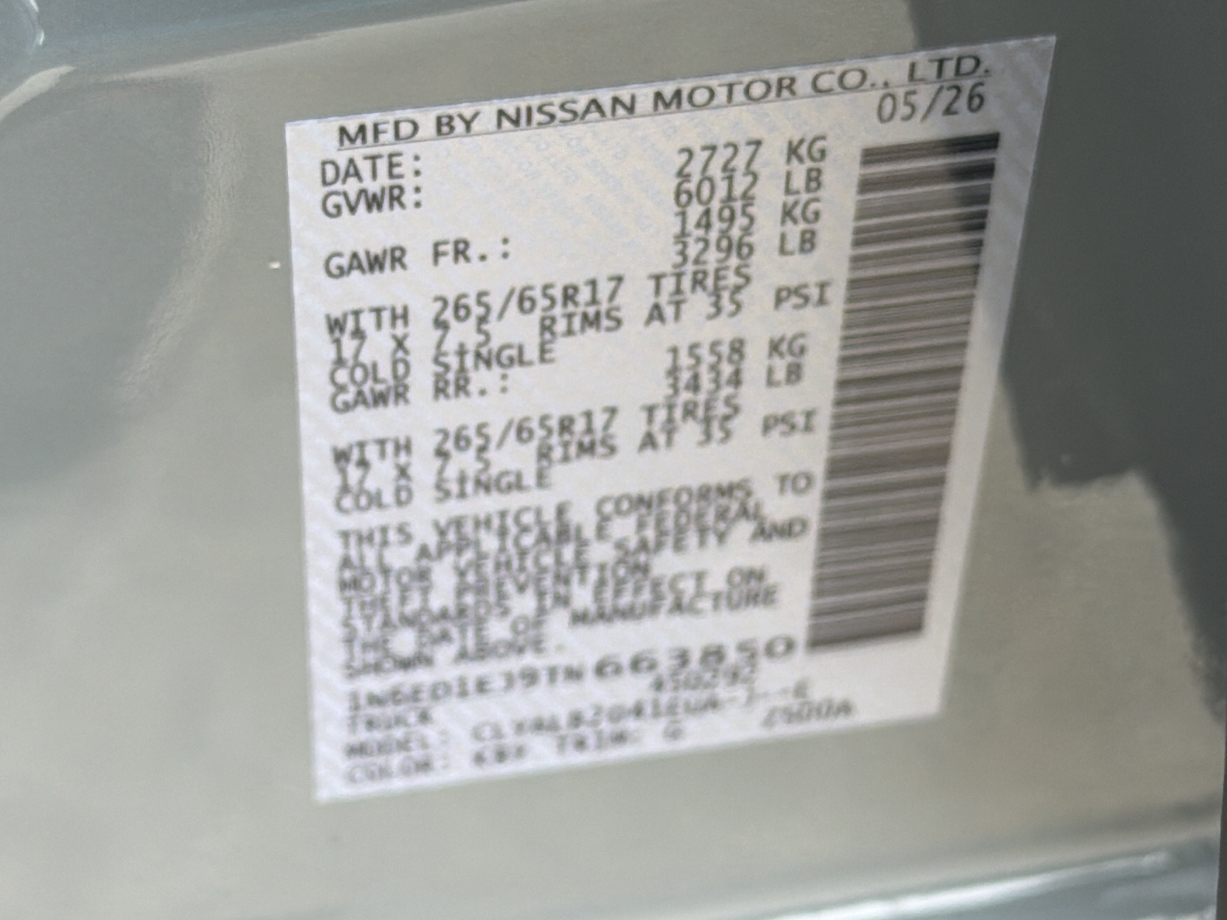 New 2026 Boulder Gray Pearl Nissan SV image 34