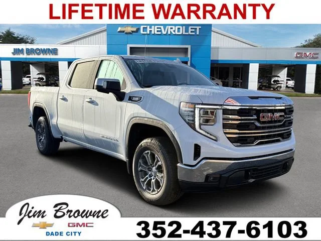 New 2026 Glacier White Tricoat GMC SLT image 1