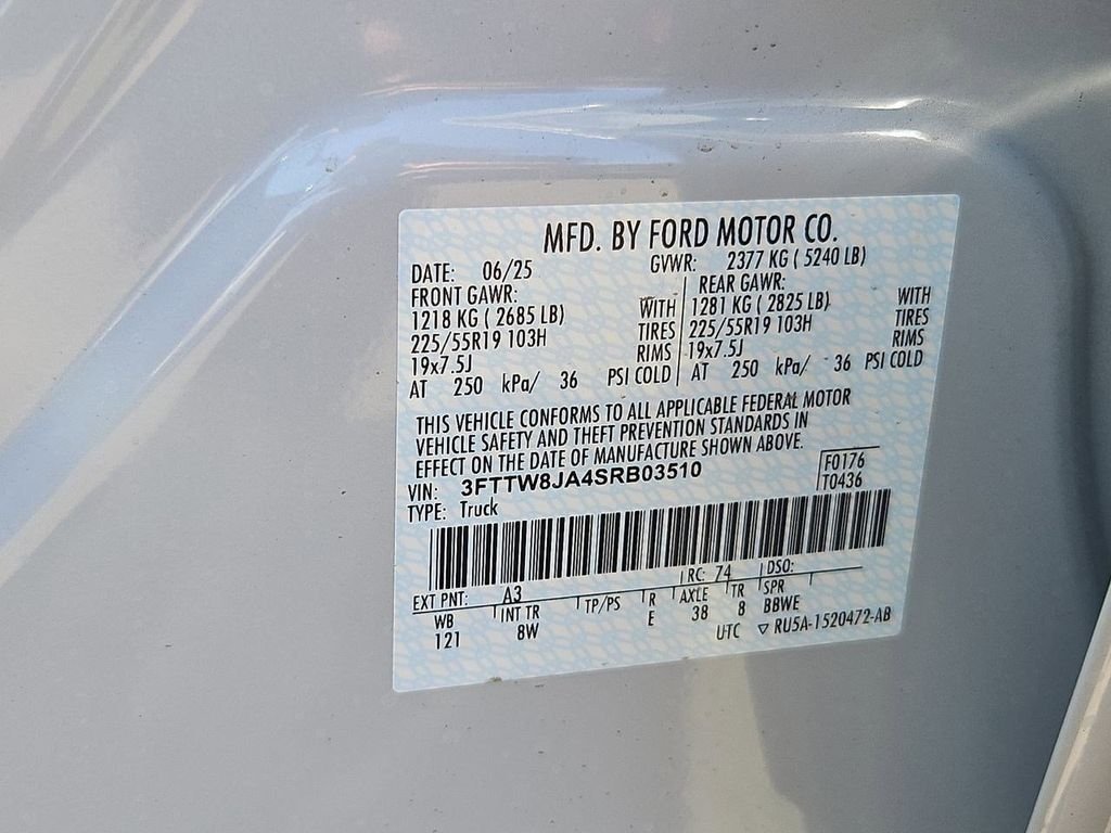 New 2025 Space White Metallic Ford XLT image 66