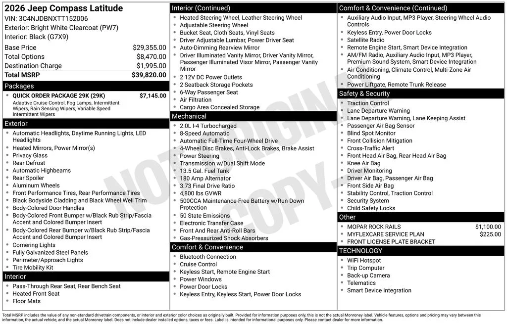 New 2026 Bright White Clearcoat Jeep Latitude image 6
