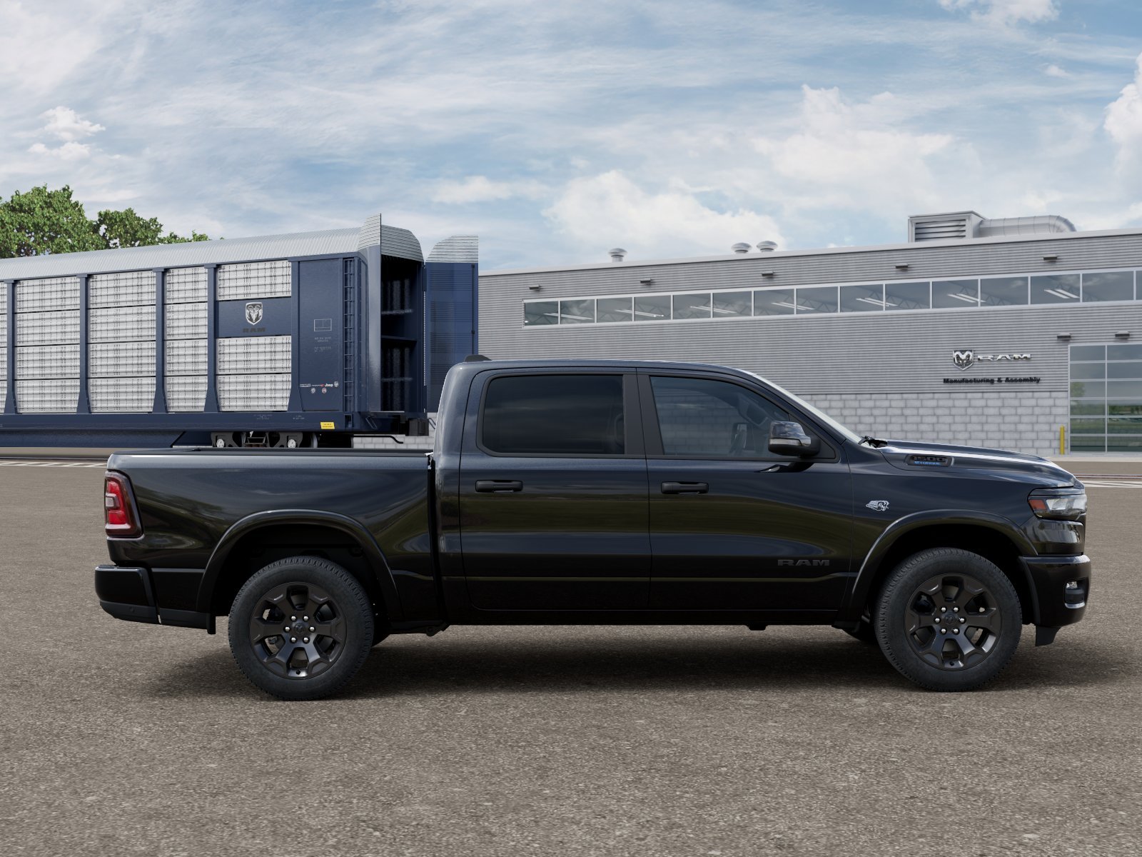 New 2026 Diamond Black Crystal Pearl-Coat Exterior Paint RAM BIG HORN image 12