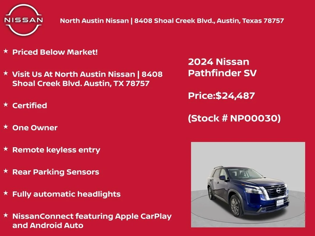 Certified Used 2024 Blue Nissan SV image 12