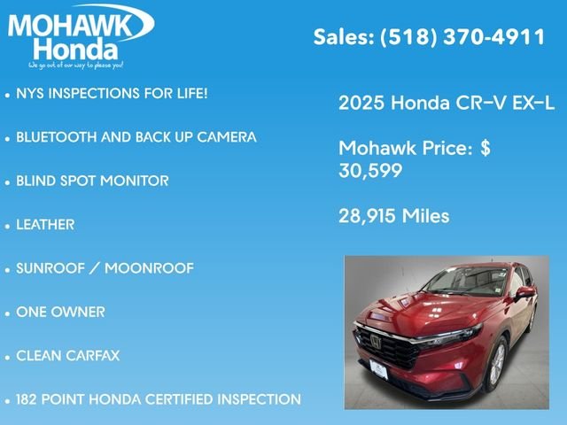 Certified Used 2025 Radiant Red Metallic Honda EX-L image 8