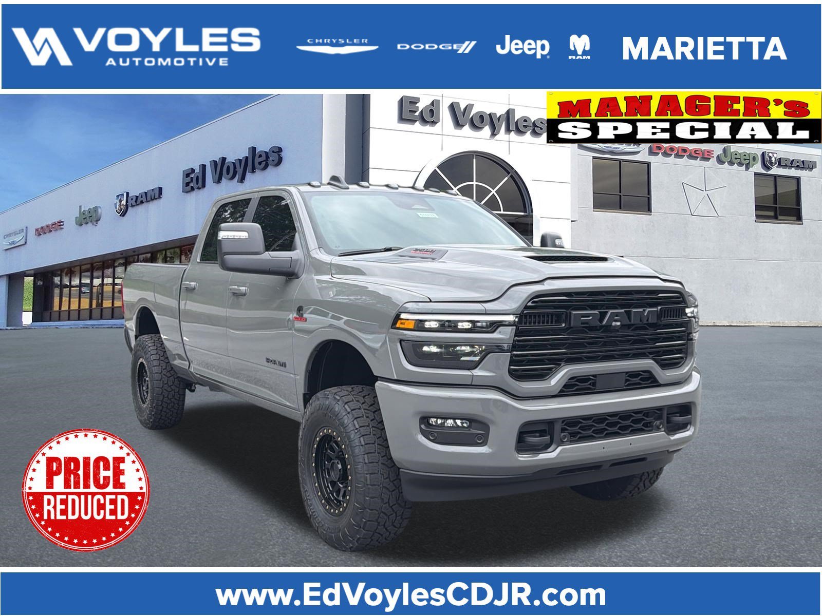 New 2026 Ceramic Gray Clear-Coat Exterior Paint RAM Laramie image 1