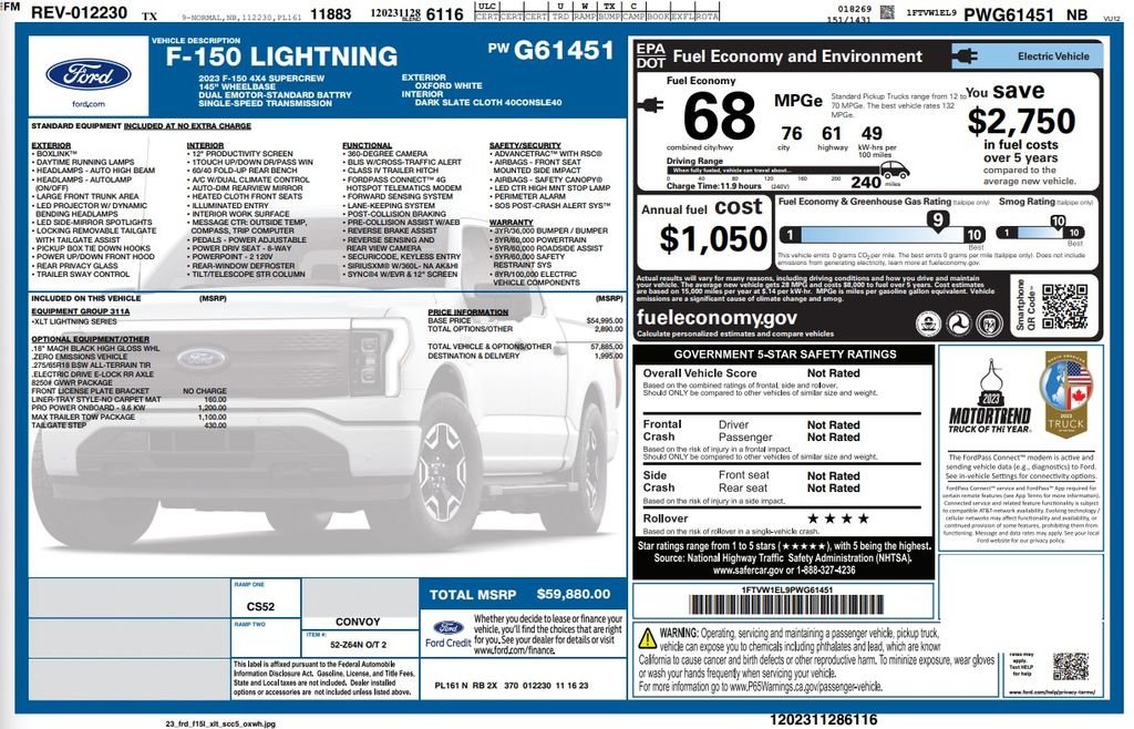 Used 2023 White Ford XLT image 3