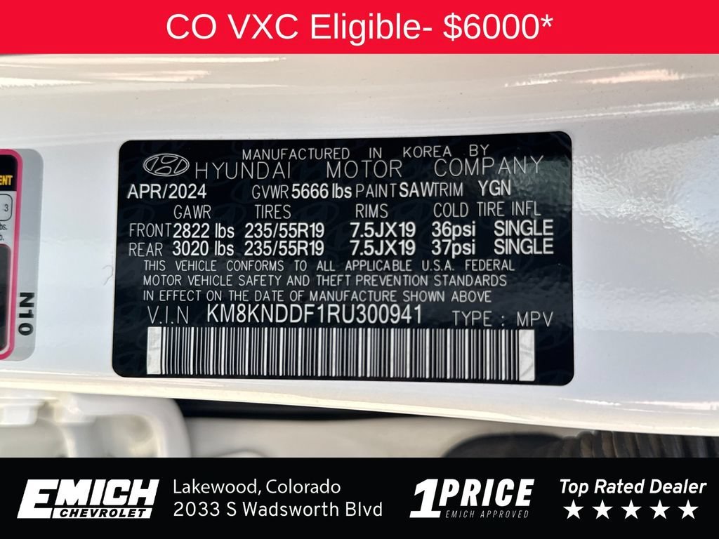 Used 2024 Atlas White Hyundai SEL image 29