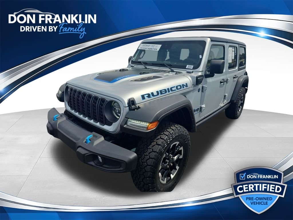Used 2024 Silver Jeep Rubicon 4xe image 1