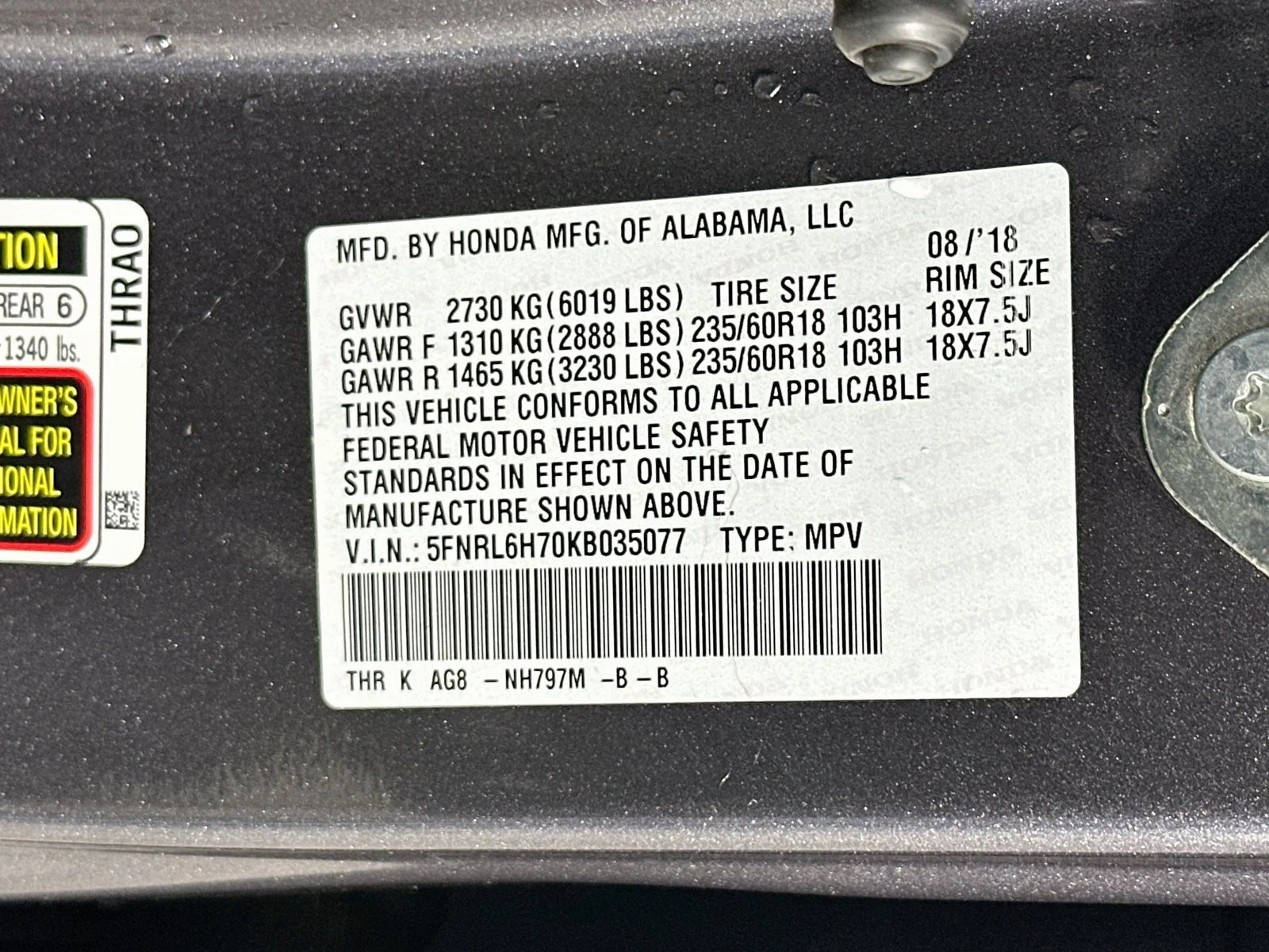 Used 2019 Modern Steel Metallic Honda EX-L image 33