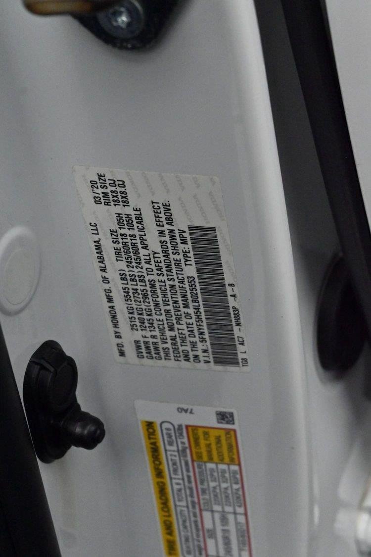 Used 2020 Platinum White Pearl Honda EX-L image 43