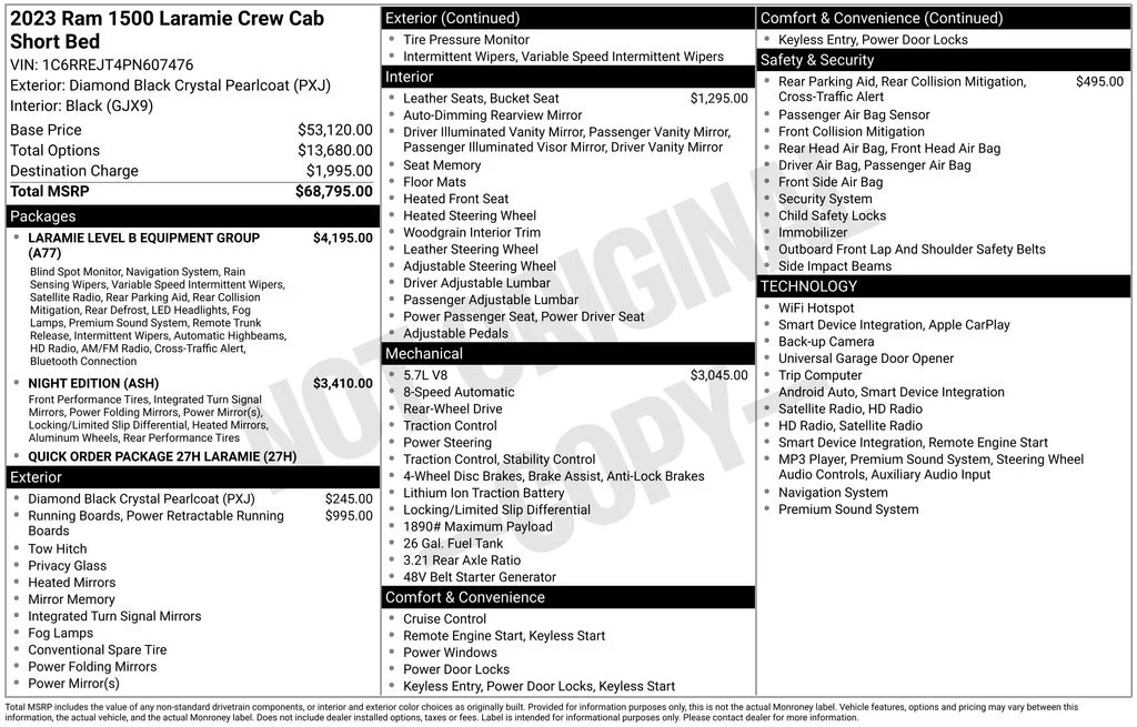 Used 2023 Black RAM Laramie image 5