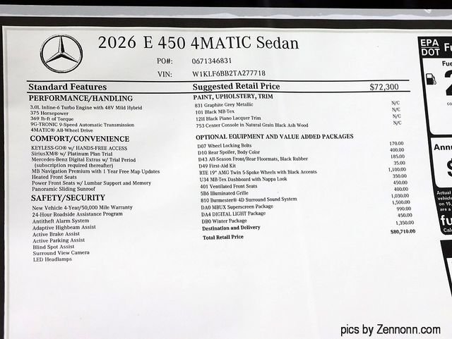 New 2026 Graphite Grey Metallic Mercedes-Benz E 450 image 26