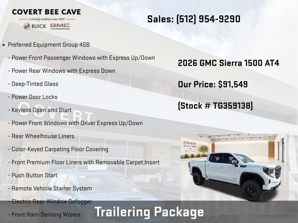New 2026 Summit White GMC AT4 image 8