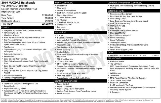 Used 2019 Gray Mazda Base image 7